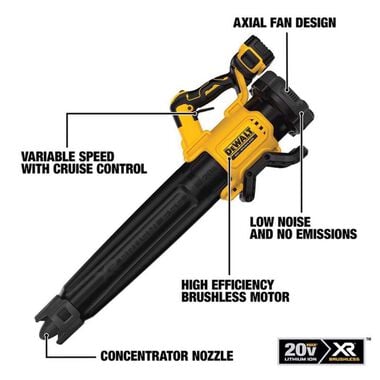 DEWALT 20 V MAX Lithium Ion XR Brushless Handheld Blower (Bare Tool), large image number 1