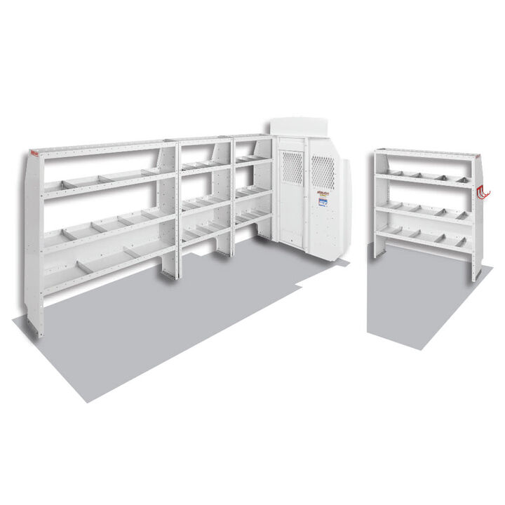 Weather Guard Commercial Shelving Package for High Roof 148 Inch Extended Inch Wheel Base Ford Transit Vans