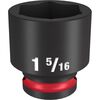 Milwaukee Impact Socket 1/2in Drive 1 5/16in Standard 6 Point, small image number 1