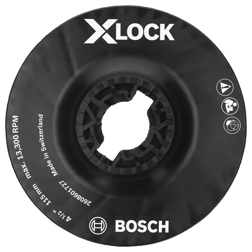 Bosch 4-1/2 Inch X-LOCK Backing Pad with X-LOCK Clip - Medium Hardness, large image number 1