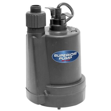 Superior Pump Utility Pump 1/4 HP Thermoplastic