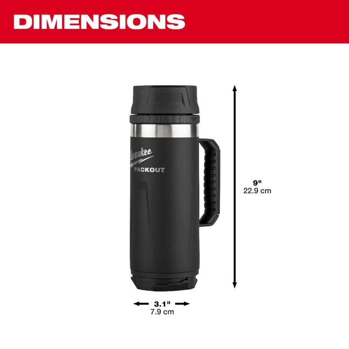 Milwaukee PACKOUT 18oz Insulated Mug with Sip Lid, large image number 2