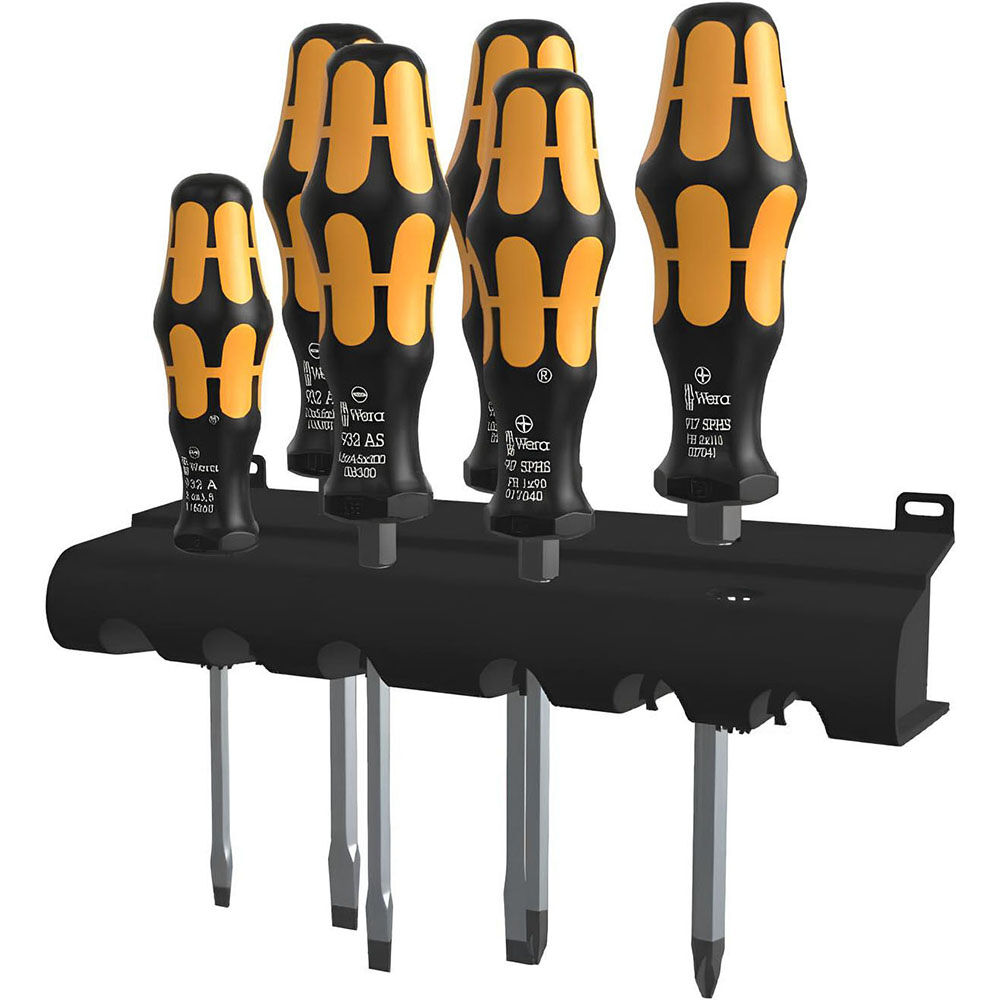 Wera Tools Kraftform 932 S/6 Chiseldriver & Rack Screwdriver Set, large image number 1