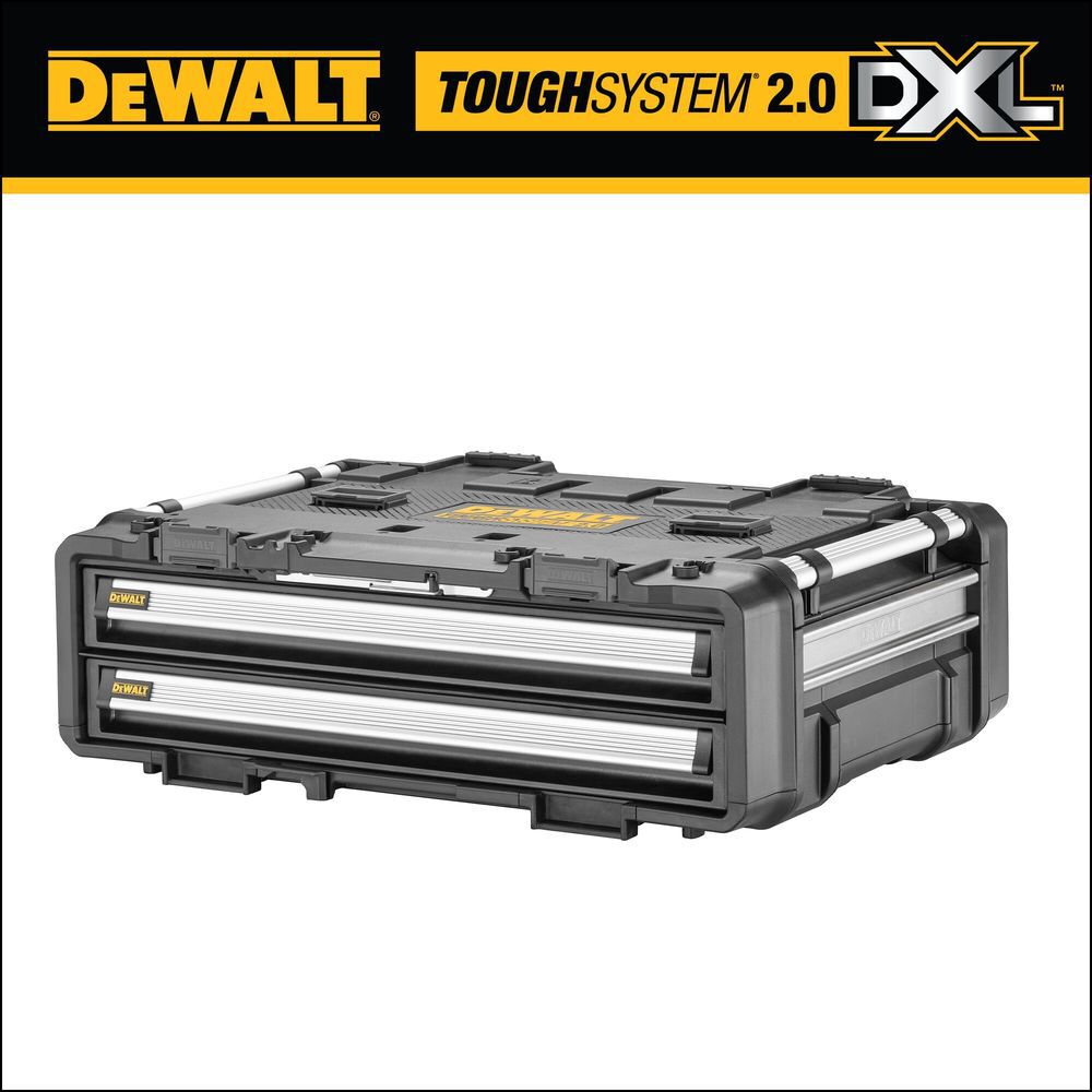 DEWALT TOUGHSYSTEM 2.0 DXL 30 Inch 2 Shallow Drawers Unit, large image number 4