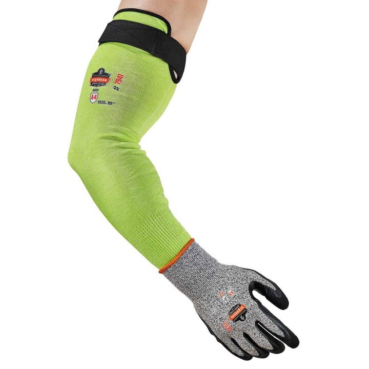 Ergodyne ProFlex 7941 PR Cut Resistant Arm Sleeve Pair 22 Inch Lime, large image number 4