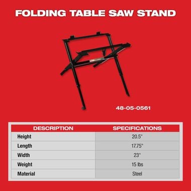 Milwaukee Folding Table Saw Stand, large image number 3