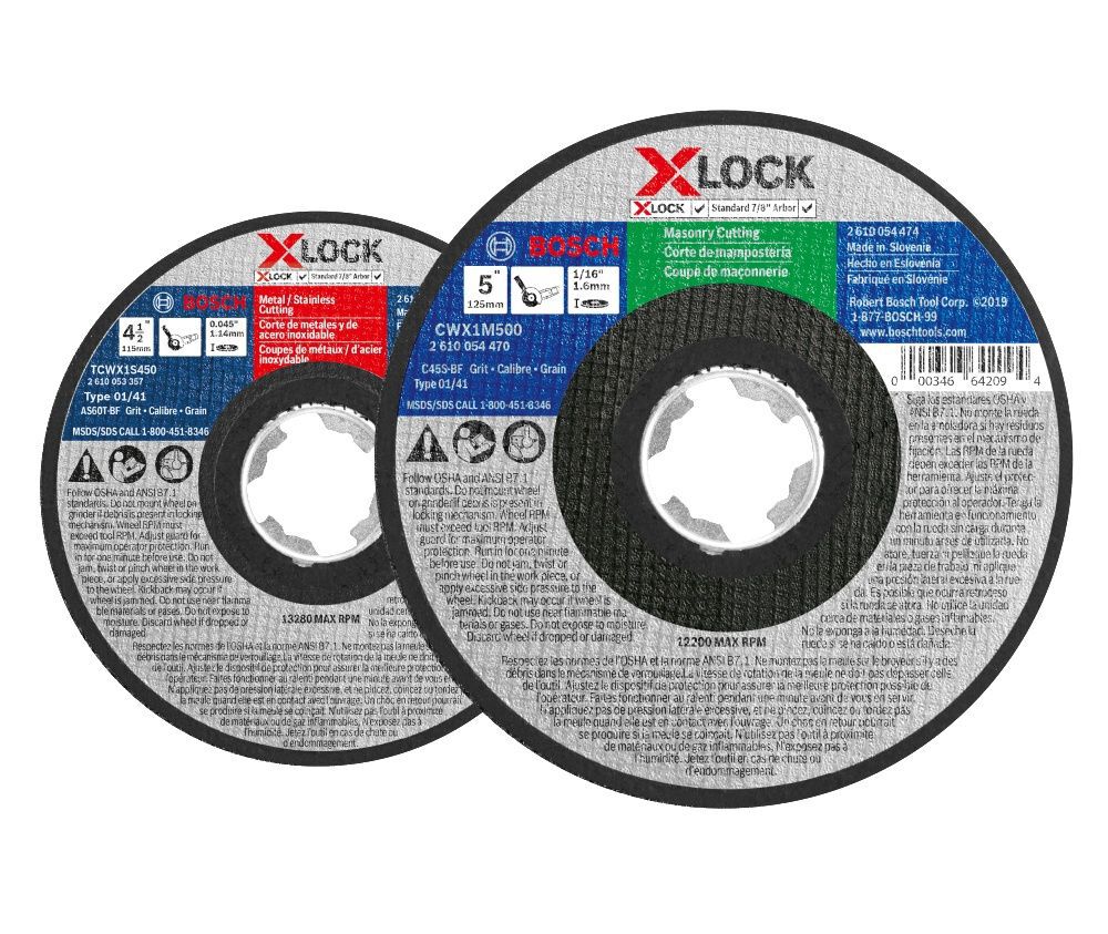 Bosch 5 Inch x 1/4 Inch X-LOCK Arbor Type 27 30 Grit Metal Grinding Abrasive Wheel, large image number 2