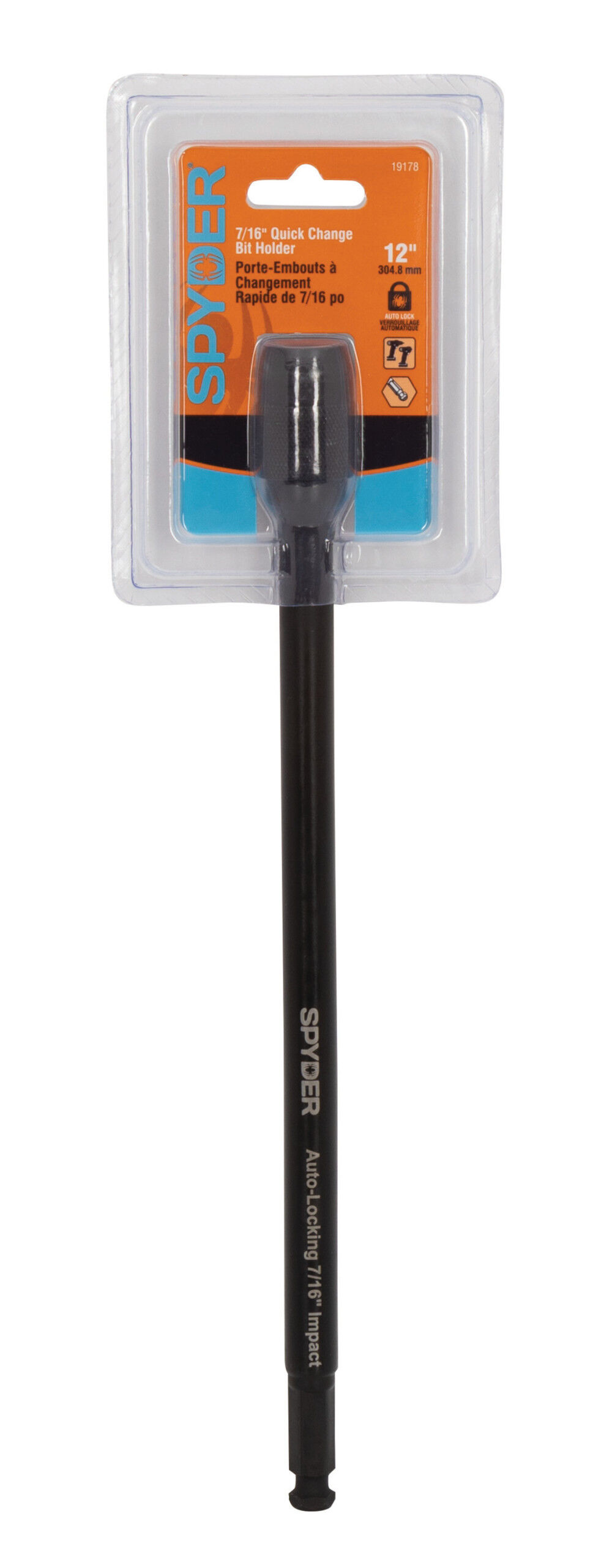 Spyder 7/16 Inch Hex Impact-Rated Bit Holder Extension, 12 Inch Length, large image number 5