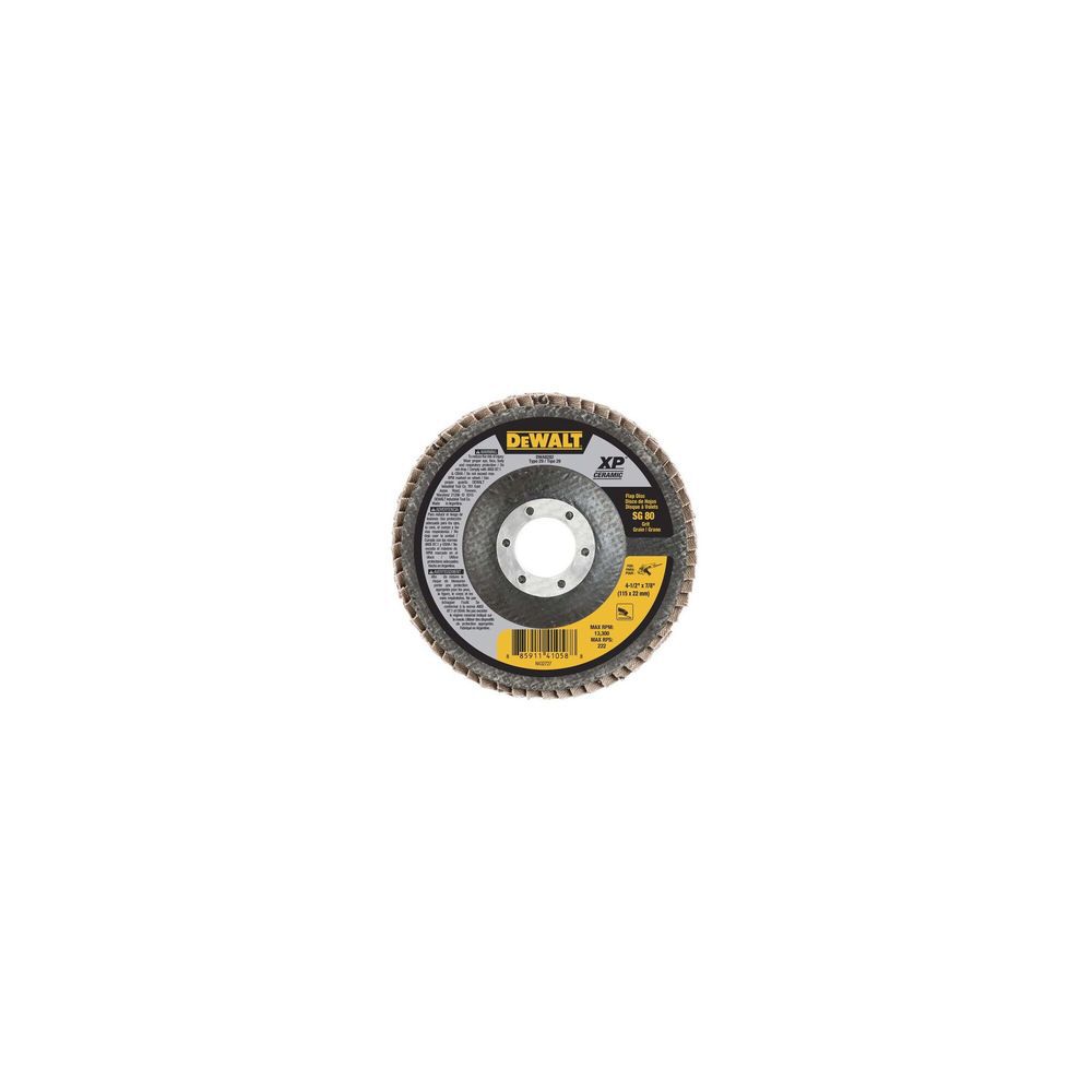 DEWALT 4 1/2in X 7/8in 80G T29 XP Ceramic Flap Disc, large image number 10