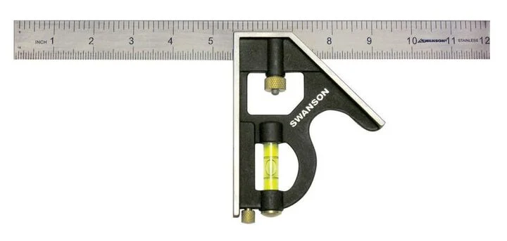 Swanson Tool 12 Inch Combination Square with Metric Markings (30 CM)