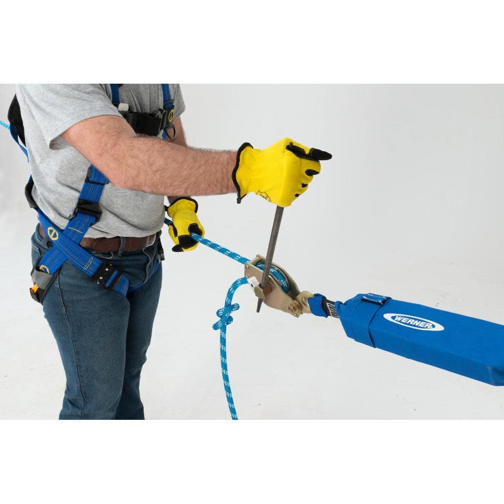 Werner L100030 30 ft 2-Man Rope Horizontal Lifeline System Cross-Arm Strap, large image number 4