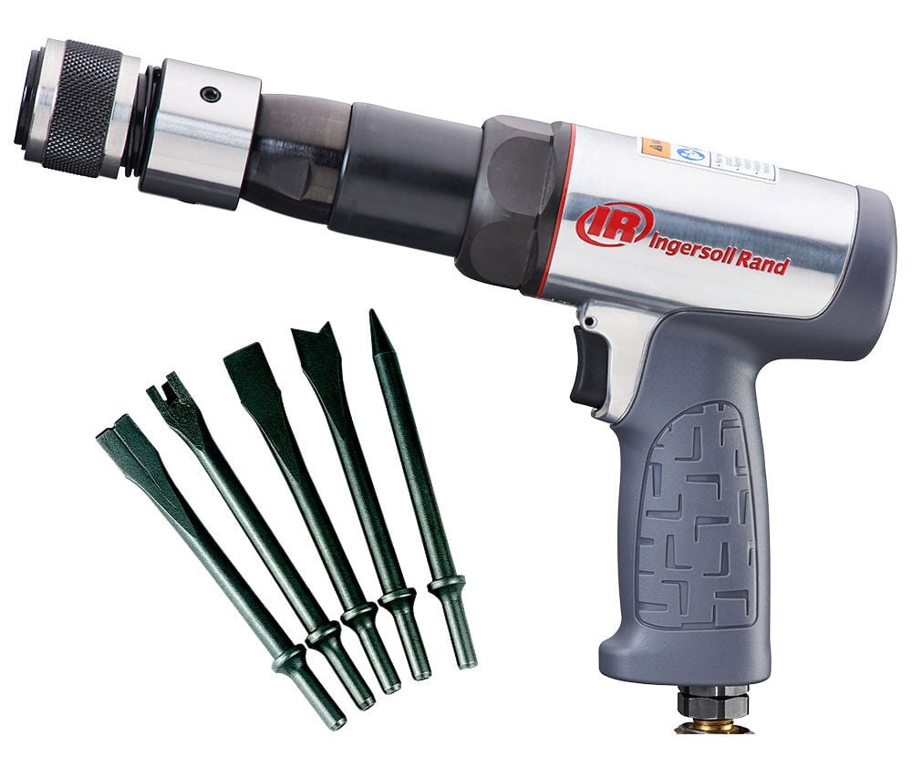 Ingersoll Rand Long Barrel Air Hammer and 5-Piece Chisel Set, large image number 1
