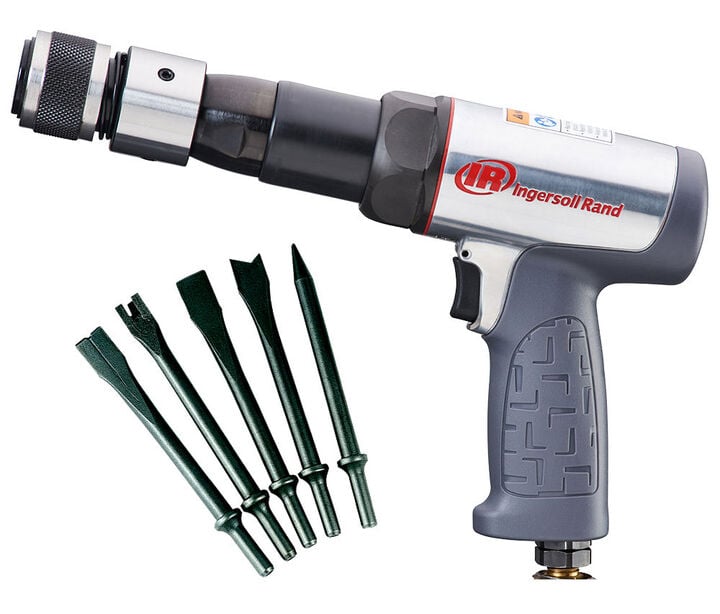 Ingersoll Rand Long Barrel Air Hammer and 5-Piece Chisel Set