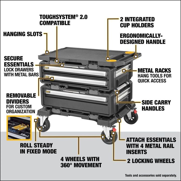 DEWALT TOUGHSYSTEM 2.0 DXL 4 in 1 Tower Workstation, large image number 6