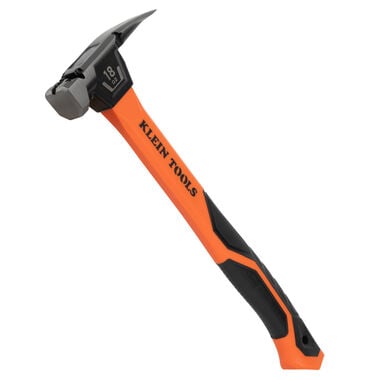 Klein Tools Smooth Face Fiberglass Hammer, 18 Oz