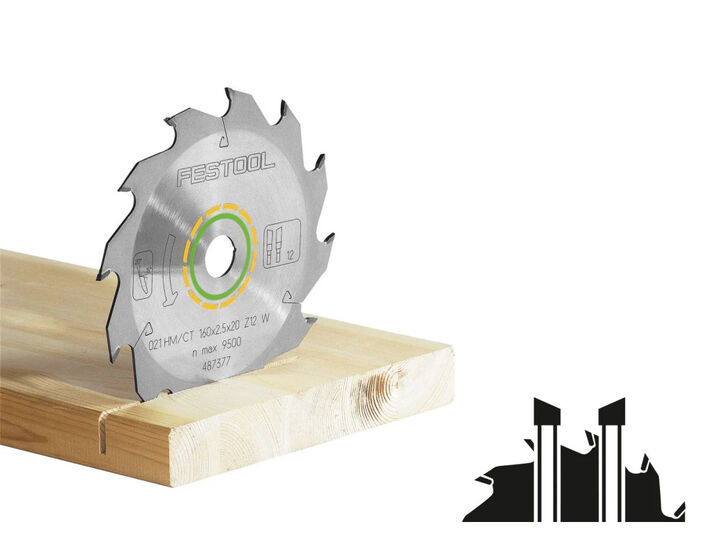 Festool 6-1/4 Inch Diameter 5/64 Inch Cutting Width W18 Teeth Standard Saw Blade, large image number 2