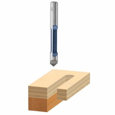 Bosch 1/2 In. x 1-3/16 In. Carbide Tipped 1-Flute Pilot Panel Straight Bit, large image number 0