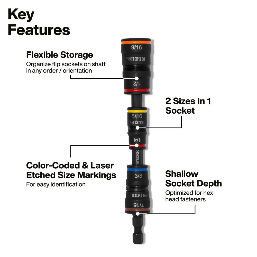 Klein Tools Impact Socket with Ratchet Handle, large image number 3
