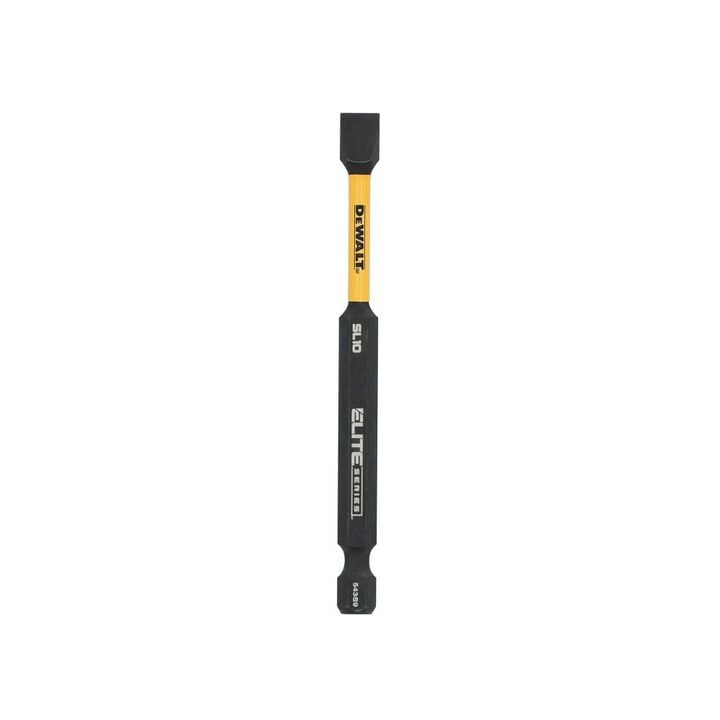 DEWALT FLEXTORQ Impact Ready Slotted Screwdriver Bit for SL10, 3 Inch, 1/4 Inch Hex Shank