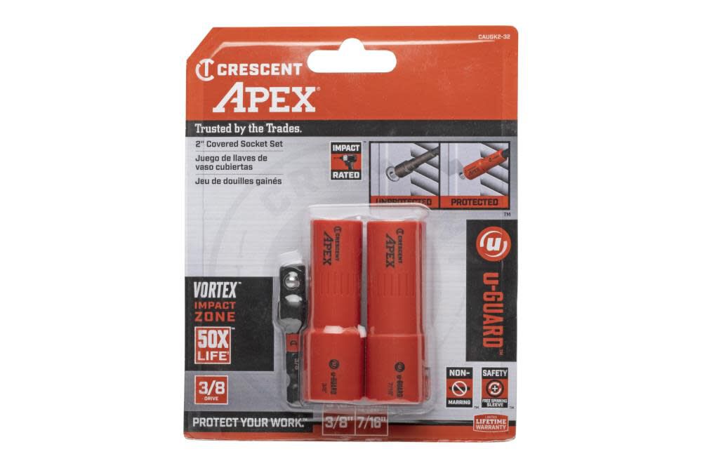 Crescent APEX u-GUARD 3/8in Covered Socket Set 3pc, large image number 6