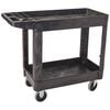 Rubbermaid 500 Lbs Small Black Flat Handle Utility Cart with Lipped Shelf, small image number 1