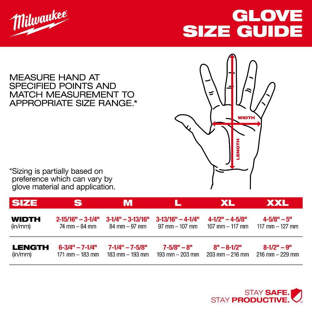 Milwaukee Anti-Vibration Work Glove, Large, large image number 3