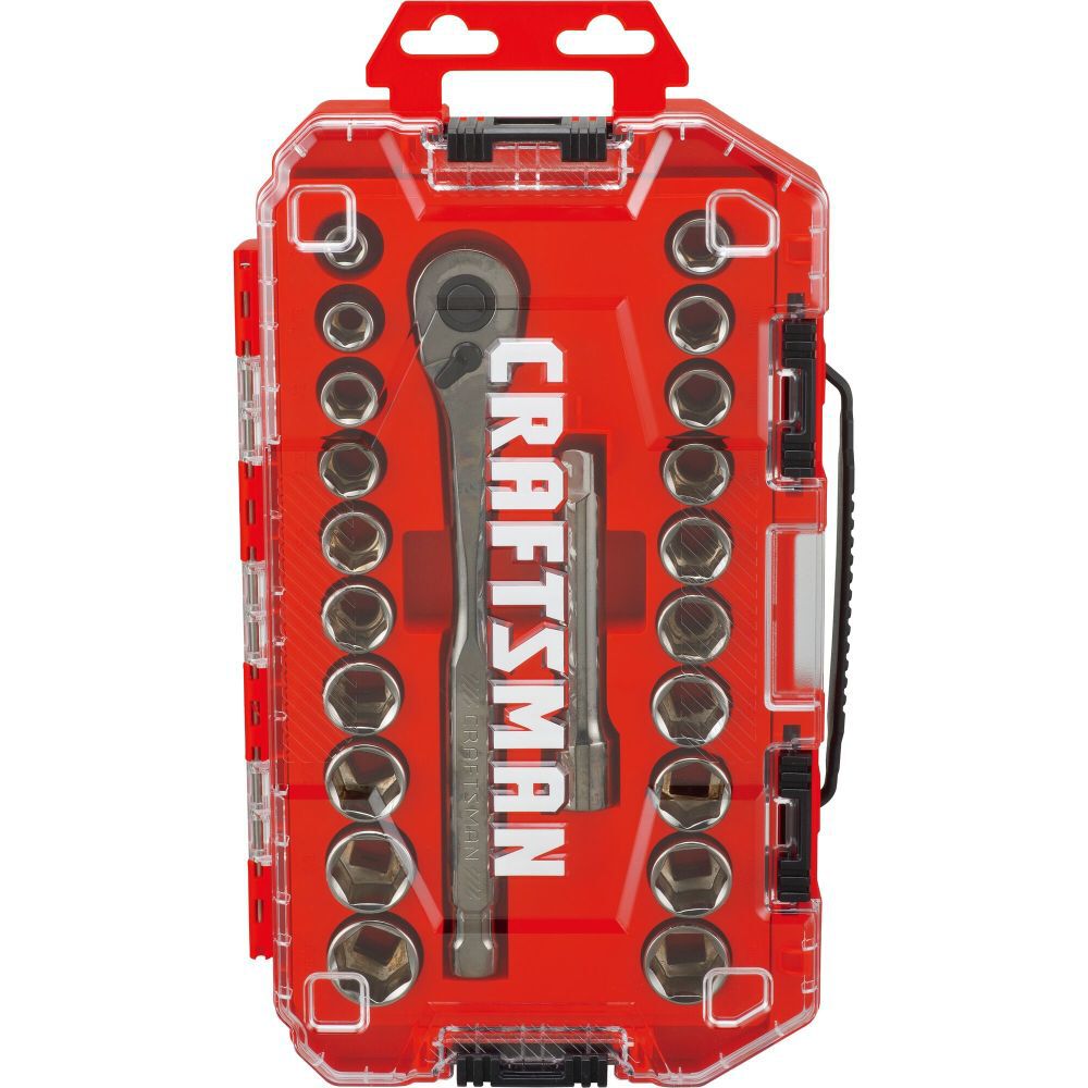 CRAFTSMAN Gunmetal Chrome 1/2-in Drive Mechanics Tool Set, 22pc, large image number 3