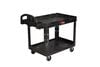 Rubbermaid Heavy Duty 2-Shelf Utility Cart with Lipped Shelf Medium, small image number 1