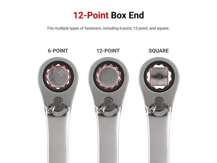 Tekton Reversible 12 Point RatchetIng CombInation Wrench Set 14 Piece, large image number 2