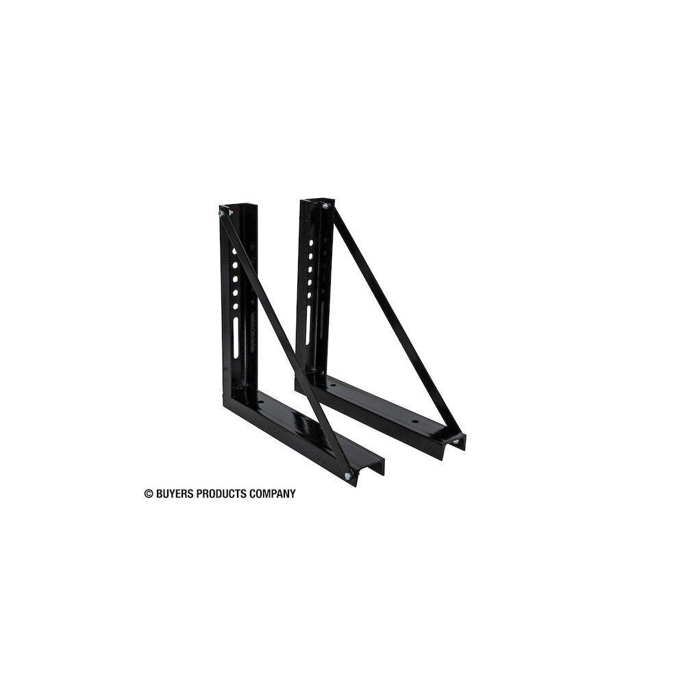 Buyers Products Company 18x18 Inch Bolted Black Structural Steel Mounting Brackets, large image number 1