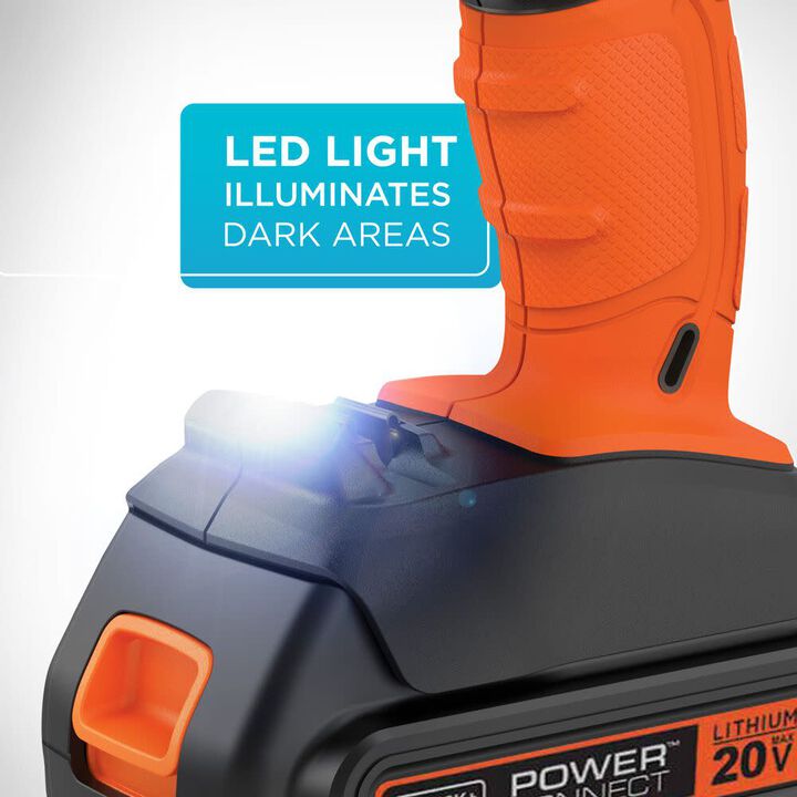 Black and Decker 20V MAX Cordless Drill/Driver Kit, large image number 5