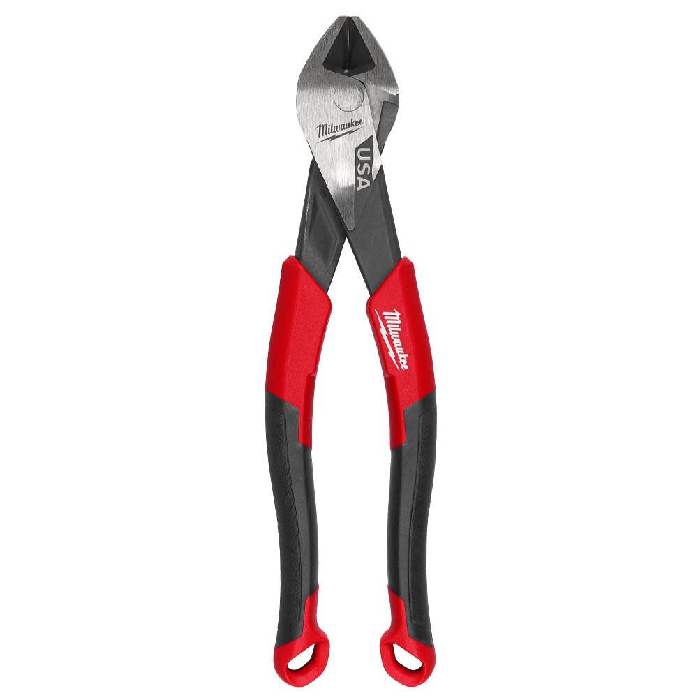 Milwaukee 8 Inch Angled Head Diagonal Comfort Grip Cutting Pliers (USA), large image number 12