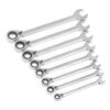 GEARWRENCH 8 Piece 12 Point Reversible Ratcheting Combination Wrench Set SAE, small