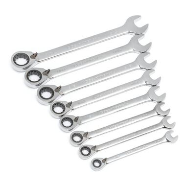 GEARWRENCH 8 Piece 12 Point Reversible Ratcheting Combination Wrench Set SAE, large image number 5