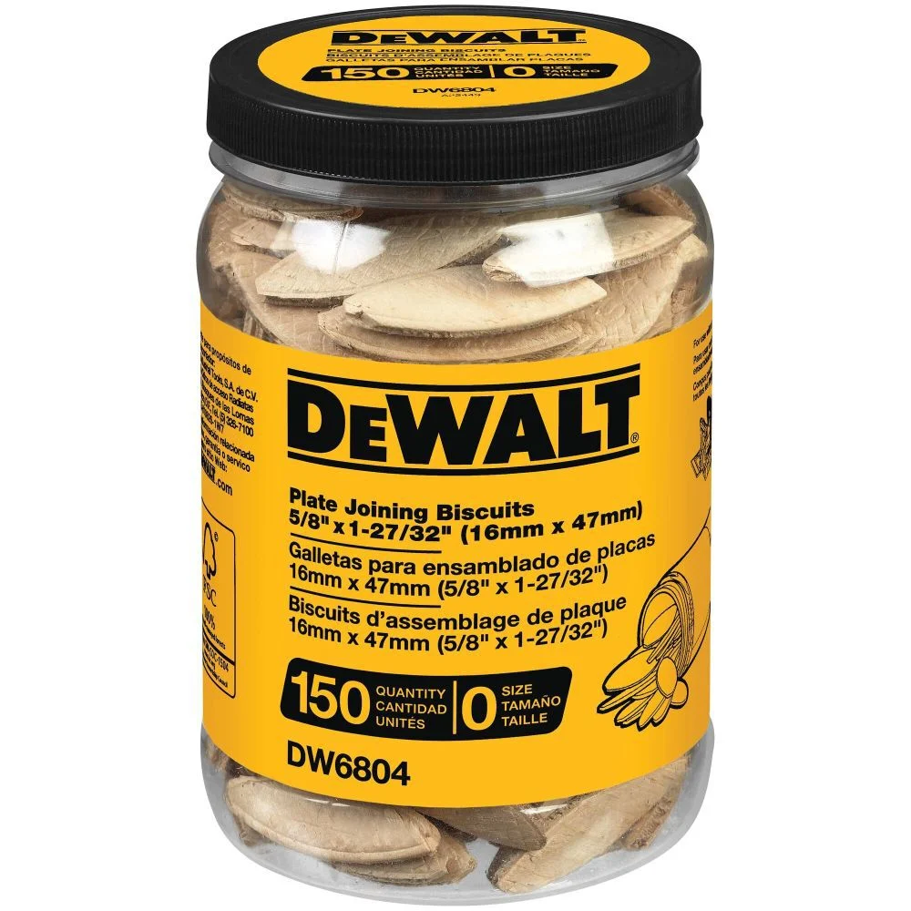 DEWALT Tube of 150 No. 0 size Biscuits, large image number 1