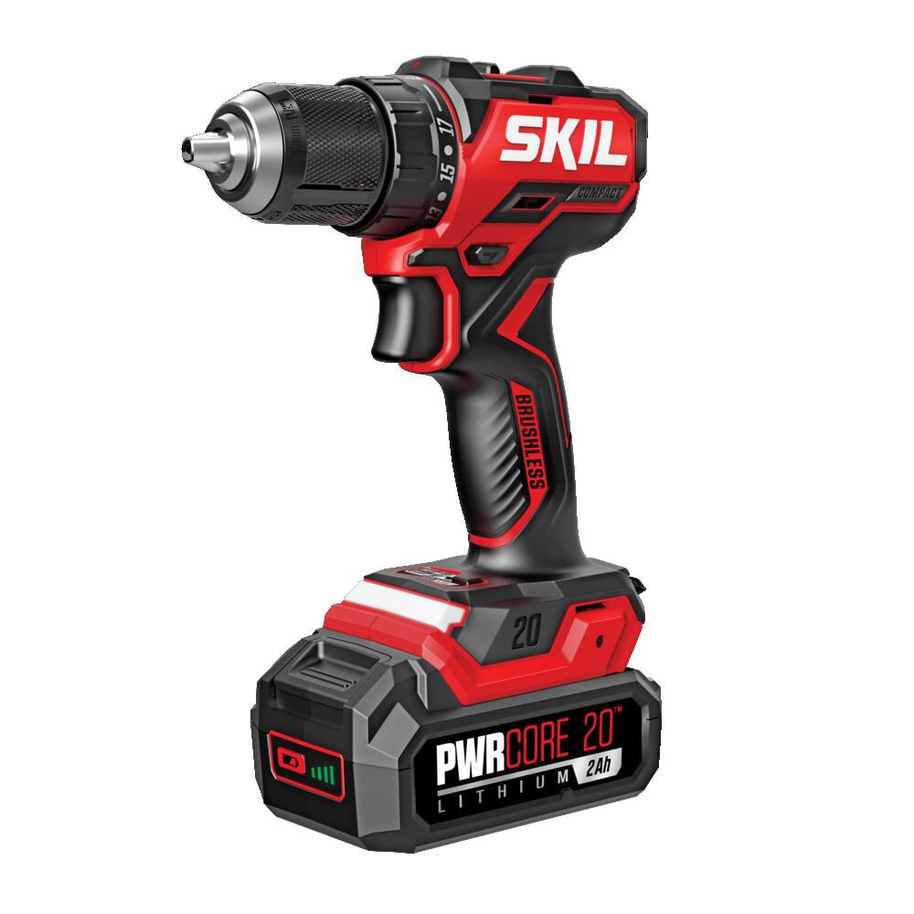 SKIL PWR CORE 20 1/2 in 20V Compact Drill Driver Kit DL6293B-10 - Acme ...