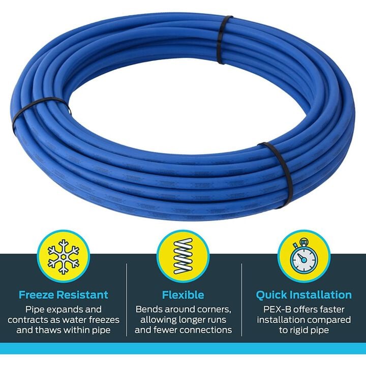 Sharkbite 1/2in x 100' Blue Polyethylene PEX Coil Tubing, large image number 2