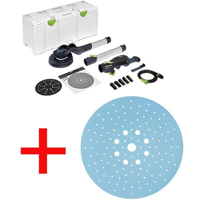 Planex LHS 2 225 EQI-Plus Drywall Sander, P180 Abrasive Bundle