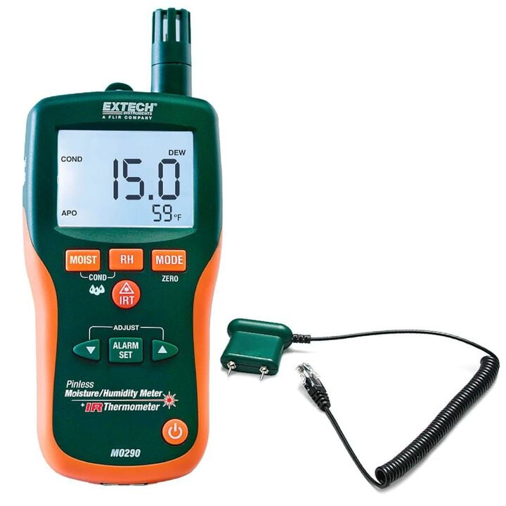 Extech MO290 Pinless Moisture Meter with IR Thermometer