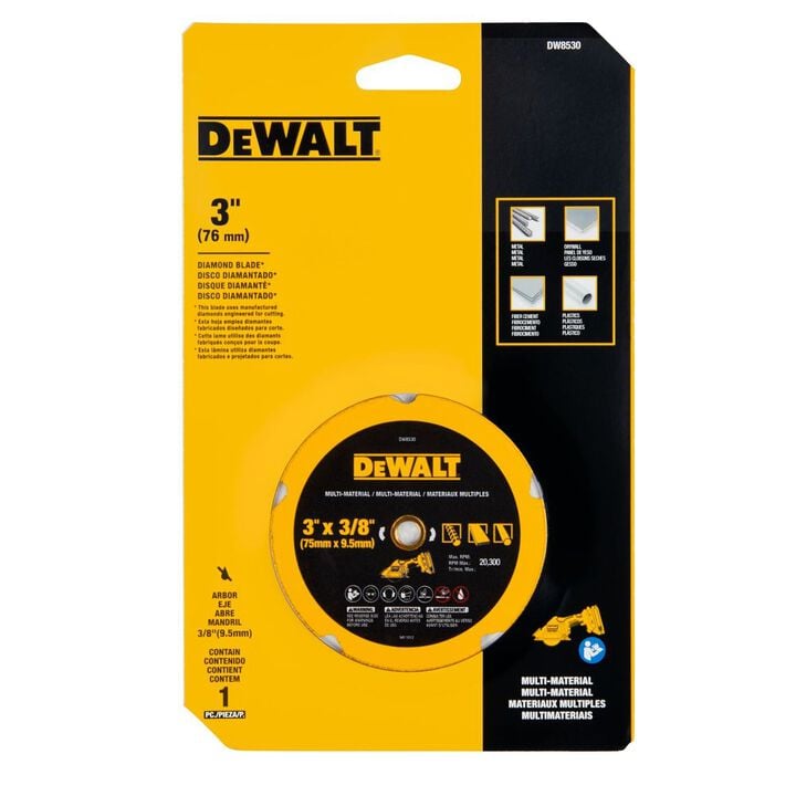 DEWALT 3 Inch Segmented Rim Diamond Multi-Material Blade, large image number 1