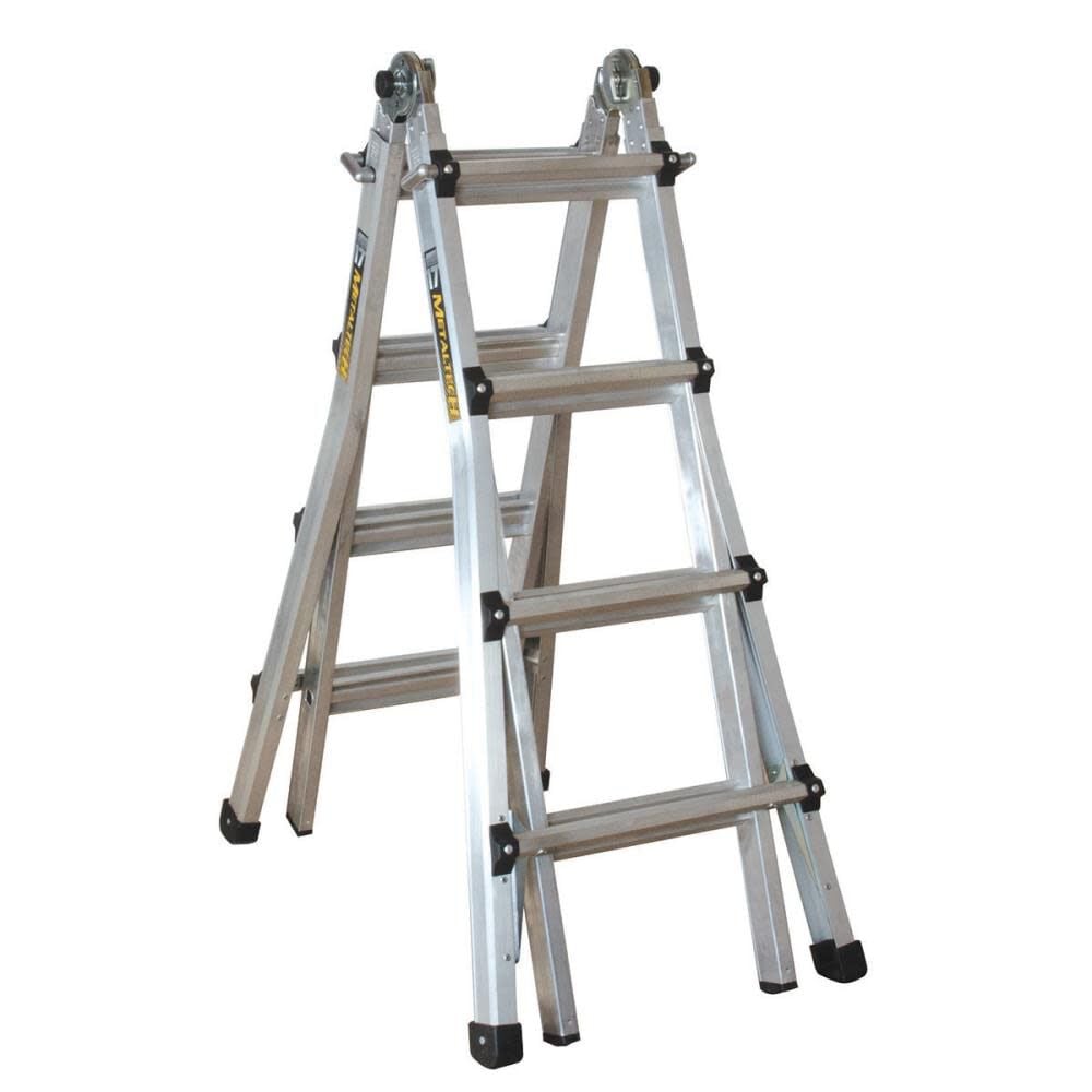 Metaltech 17ft Telescoping Multi-Position Ladder Aluminum Grade 1A – E-MTL7100AL