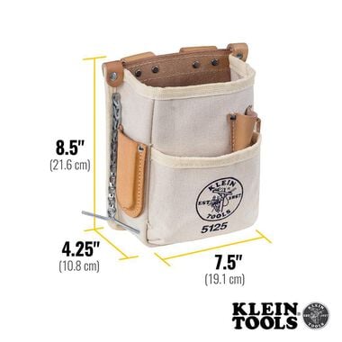 Klein Tools 5 Pocket Tool Pouch Canvas, large image number 2