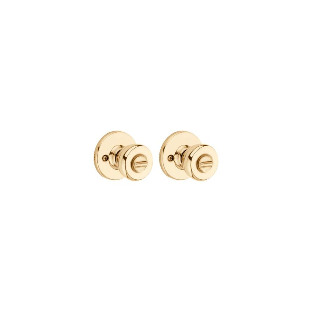 Kwikset Polished Brass Tylo Knob Entry Door Lock Set with Pin & Tumbler, large image number 2