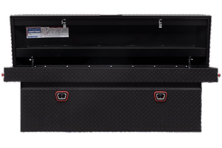 Weather Guard Saddle Truck Tool Box Aluminum Full Deep Textured Matte Black, large image number 1