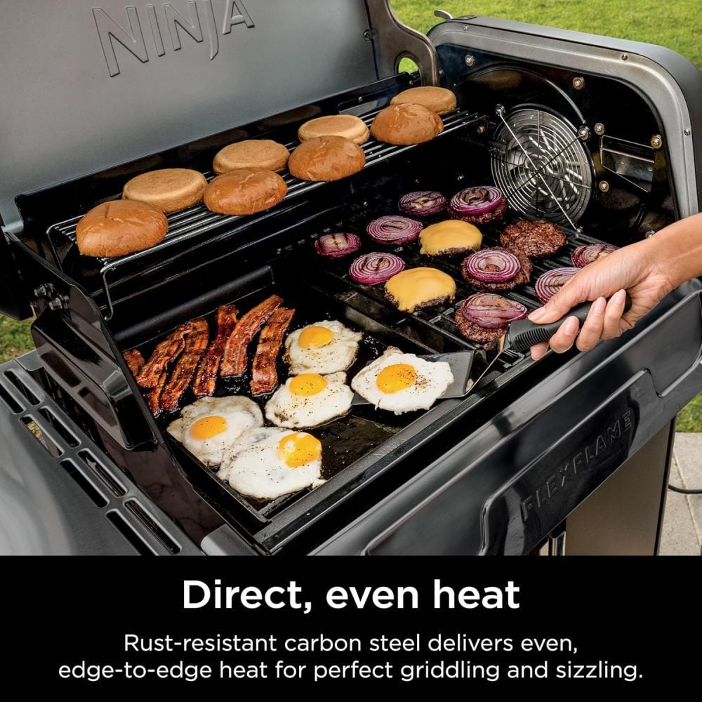Ninja FlexFlame Carbon Steel Upgrades Premium Half Griddle Black, large image number 5