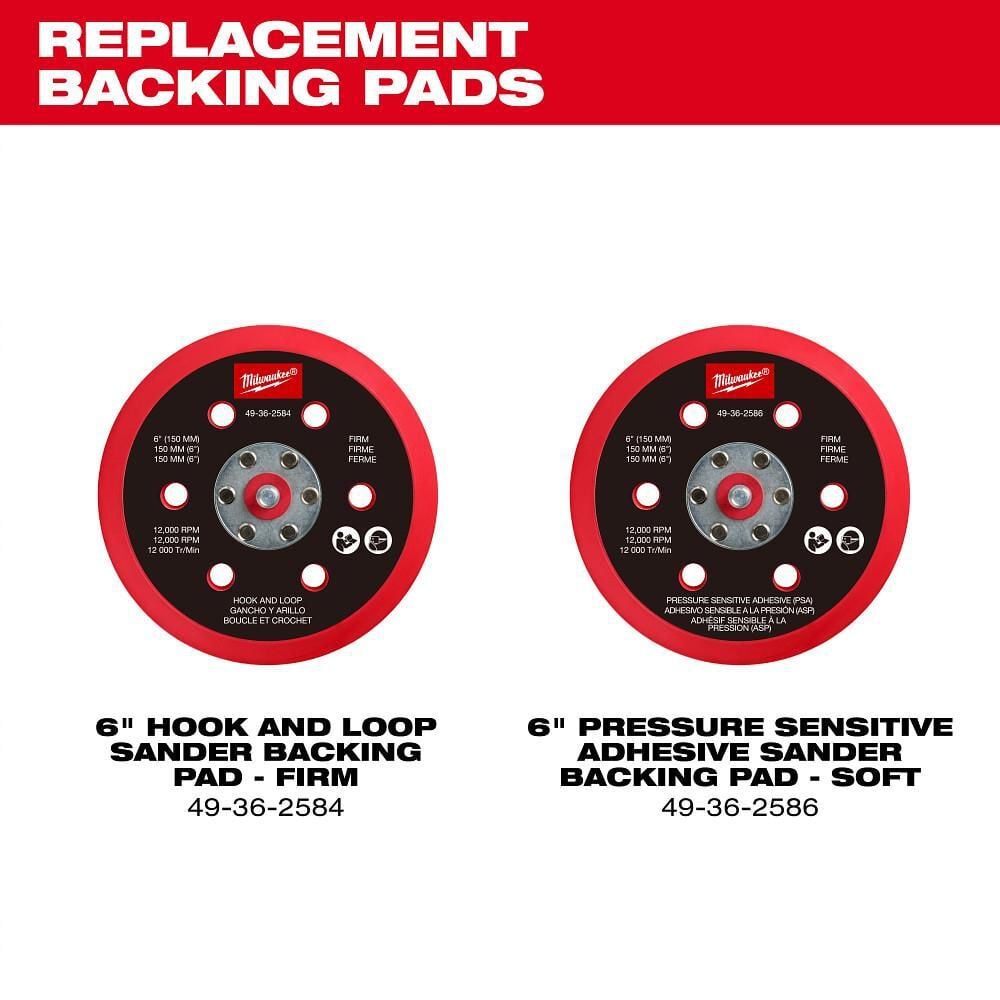 Milwaukee M12 FUEL 6" Random Orbital Sander Kit (3/16"), large image number 9