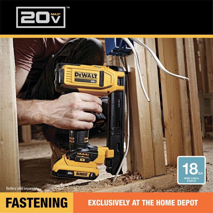 DEWALT 20V MAX Cordless Stapler & Insulated Cable Staples Bundle, large image number 3