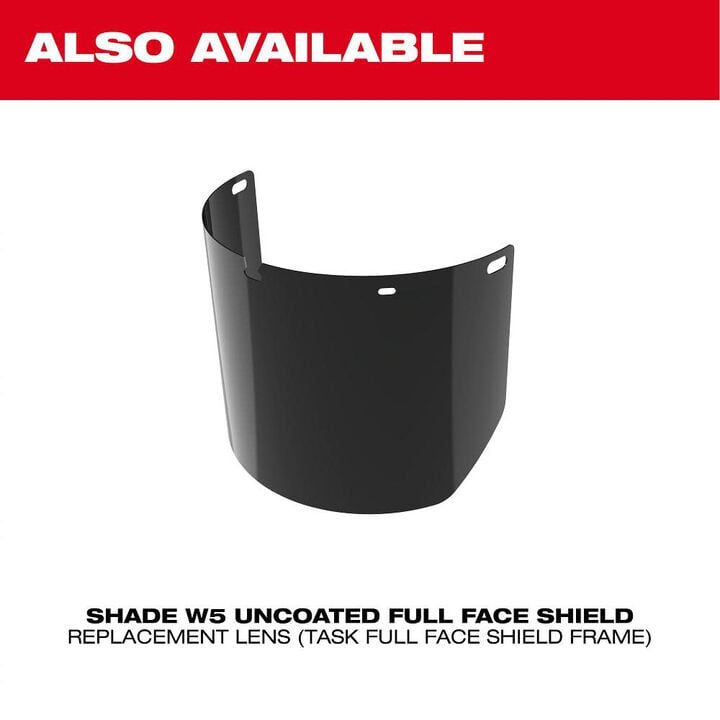 Milwaukee BOLT Task Full Face Shield - Clear Uncoated Lens (Compatible with BOLT Safety Helmets & BOLT Hard Hats), large image number 5
