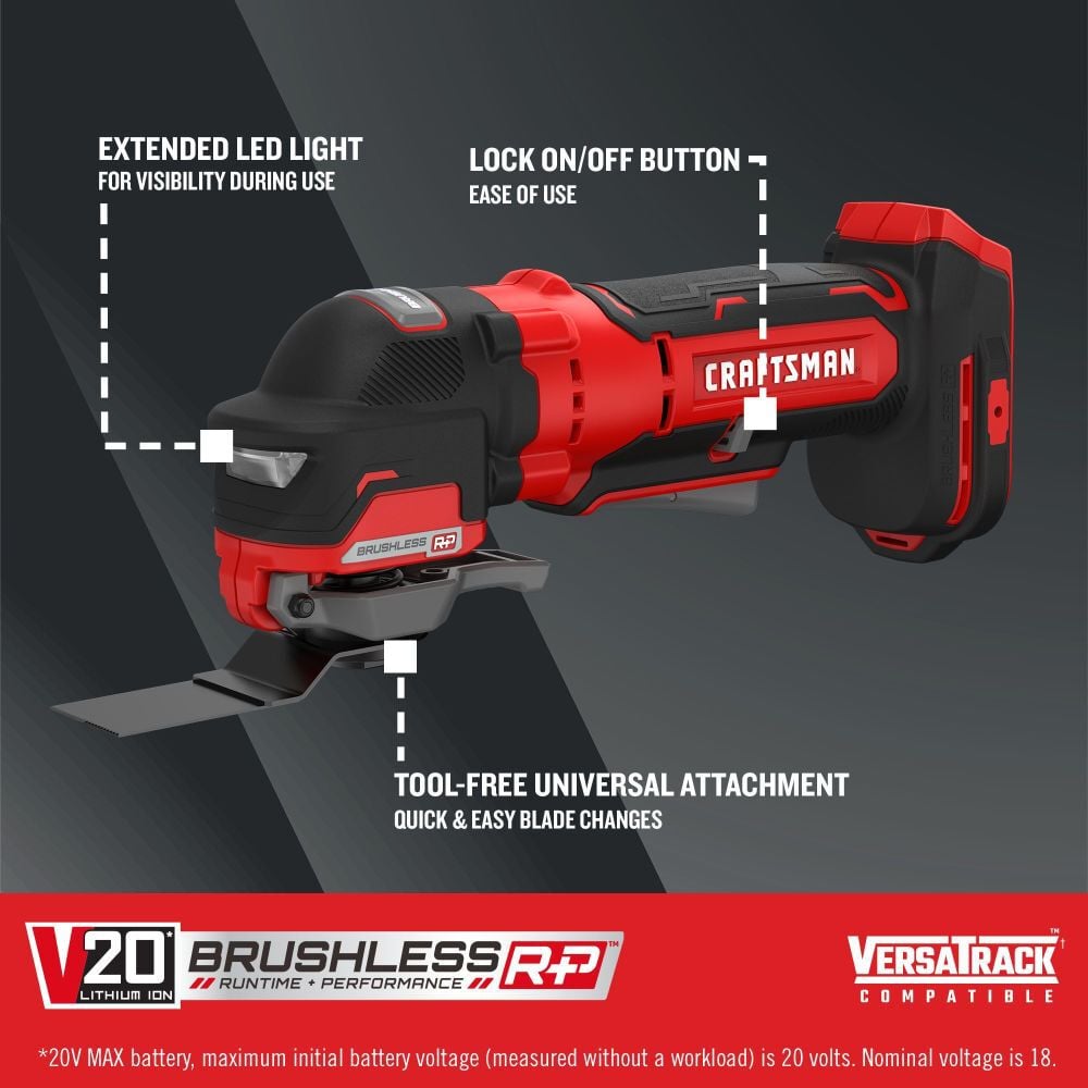 CRAFTSMAN V20 Brushless RP Cordless Oscillating Tool (Bare Tool), large image number 2