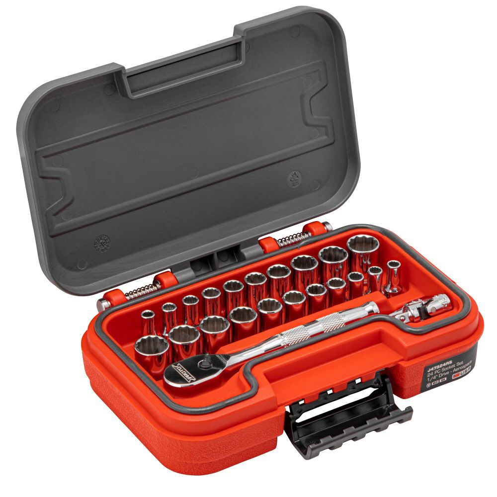 Proto Socket Set 1/4 DR 24pc SAE & MM 12pt AERO, large image number 2